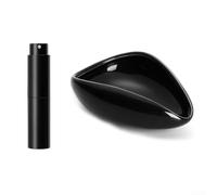 Ensemble tasse doseuse à café et vaporisateur en faïence avec plateau doseur de 25 g avec bouteille anti-fuite pour camping, randonnée, brassage en plein air (noir)