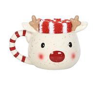 Ensemble tasse et chaussettes en céramique Rudolph - Mug de Noël festif avec chaussettes confortables - Parfait pour servir et offrir des vacances
