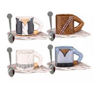 Ensemble tasses, soucoupes et cuillères Exquisite Gaming Star Wars Rebel Espresso