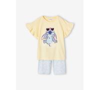 Ensemble tee-shirt + cycliste Disney Stitch jaune pastel 14A