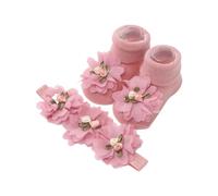 Ensemble tendance pour bébé, bandeau et chaussettes pour nouveau-né, chaussettes élégantes en dentelle à fleurs, ensemble bandeau pour cheveux, fête princesse élégante pour nouveau-né