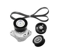 Ensemble tendeur de courroie d'entraînement moteur, 2 poulies de renvoi et courroie compatibles avec Benz M272 M273 2722000270+1419+1019+6PK2400