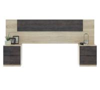 Ensemble tête de lit + 2 tables de chevet ( 2 tiroirs) - longueur 247 x Hauteur 50 x Profondeur 38 cm