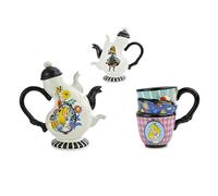 Ensemble théière avec tasse, Alice au pays des merveilles