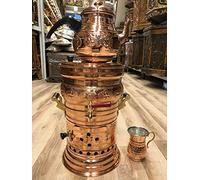 Ensemble théière Samovar en cuivre fait main Cuivre.