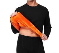 Ensemble Thermique Homme Polaire Intérieure Base Layer Hiver | 90% polyester, 10% élasthanne, doublure polaire épaisse pour chaleur maximale poids excessif