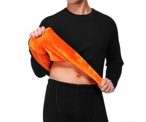 Ensemble Thermique Homme Polaire Intérieure Base Layer Hiver | 90% polyester, 10% élasthanne, doublure polaire épaisse pour chaleur maximale poids excessif