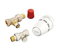 Ensemble thermostatique Danfoss avec tête Regus RA, écrou + RA-N + RLV-S 15 droit