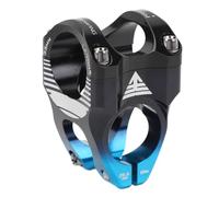 Ensemble Tige En Alliage D'aluminium CNC Creux Universel Montagne Courte Guidon Tige BRICOLAGE Route Faire À Engrenage Fixe Cyclisme (Noir et bleu)
