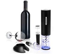 Ensemble tire-bouchon électrique en aluminium avec câble USB rechargeable, décapsuleur et bouchon de vin