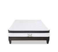 BELLECOUR LITERIE - Ensemble TIVOLI 160x200 cm - Matelas Mémoire de forme + Sommier Bois G