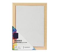 Ensemble toile pour peinture et cadre photo en bois avec accessoires de suspension Idéal pour les peintures sur toile, peinture acrylique, peinture à l'huile, gouache, aquarelle (12,5 x 17,5 cm)