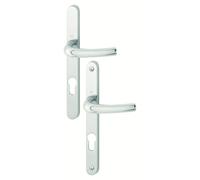 Ensemble Tokyo double béquille clé I pour cylindre européen entraxe à 92 finition argent HOPPE 1808731