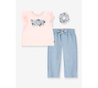 Ensemble Top + pantacourt + chouchou Ruffle LEVI'S® rose 9M(71CM)