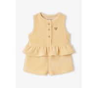 Ensemble top short jaune pâle 18M(81CM)