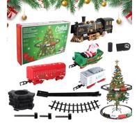 Ensemble Train pour Sapin de Noël Avec Père Noël Circuit Interactif | Train Ferroviaire Fête sous Sapin Pour Maison Maternelle hambre Fête Garçons