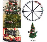 Ensemble Train Sapin De Noël LED Son Batterie Avec Santa Pour Décor Xmas