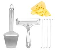 Ensemble Trancheuse et Râpe à Fromage, Coupe-Fromage Portable Réglable avec 4 Fils Supplémentaires pour Cheddar Gruyère et Mozzarella Outil de Coupe pour Produits Laitiers