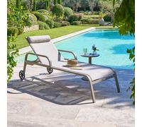 Ensemble transat OSMALA Café + table d’appoint SOLETIA Texaline, Aluminium traité époxy Hespéride