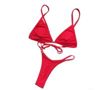 Ensemble triangle pour bikini, anneau d'amour noué, taille S