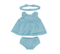 Miniland Ensemble tricoté robe et bandeau 38 cm Bleu Enfants