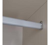 Ensemble tringle de penderie réglable blanche - Tringle de placard de 36 à 200 cm pour dressing et buanderie, kit de rangement mural de vêtements (76 cm / 29.9in)