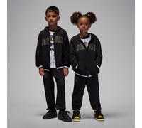 Ensemble trois pièces à zip avec maillot en molleton Jordan pour enfant Noir/Gold 5