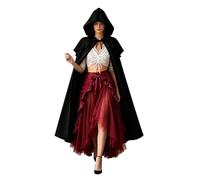 Ensemble Trois pièces Cape à Capuche pour Halloween pour Adultes - Costume de Cape de médiévale/Renance, Convenant aux Hommes et aux Femmes, Capuche pour Jeu de rôle de Hobbit.
