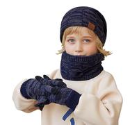 Ensemble Trois Pièces Enfants 4-10 Ans Hiver Bonnet Gants Cou Polaire Oreilles Confortable