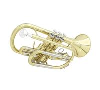 Ensemble Trompettes Standard Cornet Professionnel En Si Bémol Plaqué Or Instrument En Laiton Avec Embout Buccal Gants Chiffon De Nettoyage Et Étui De Transport