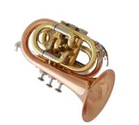 Ensemble Trompettes Standard Embouchure Double Pour Mini Trompette En Si Bémol En Cuivre Rose Avec Étui