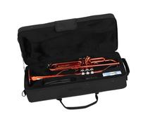 Ensemble Trompettes Standard Ensemble De Trompette Standard Orange En Si Bémol Instrument En Laiton Adapté Aux Débutants Comprenant Un Embout Buccal 7C Et Des Gants(Orange trumpet)