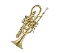Ensemble Trompettes Standard Instrument À Cornet En Si Bémol Pour Débutants Corps En Laiton Laqué Doré