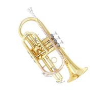 Ensemble Trompettes Standard Mini Trompette En Laiton Laqué Or Avec Embouchure Sangle Et Gant De Nettoyage Pour Débutants Et Musiciens