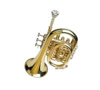Ensemble Trompettes Standard Mini Trompette En Laiton Laquée Or Avec Accordage BB Style Professionnel