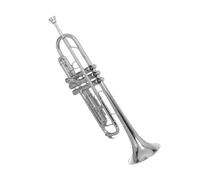 Ensemble Trompettes Standard Trompette Argentée En Laiton Si Bémol Avec Étui Pour Embouchure Gant Et Sangle