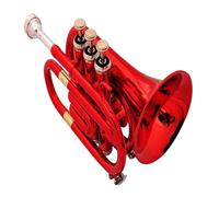 Ensemble Trompettes Standard Trompette Palm Mini Clé Sib Rouge Argent Vert Or Disponible(Red)