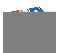 Ensemble Trou Corn Portable | 2 Ensemble Cartes Cornhole | Les Trous maïs établissent Jeux Plage avec 4 Planches et 8 Sacs Haricots | Trou maïs Jeux Jardin pour Adultes, Enfant (Bleu, Rouge)