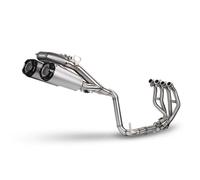 Ensemble tuyaux d'échappement Système D'échappement Complet À Double Sortie En Acier Inoxydable, Direct Pour ZX4R Pour Tuyaux D'échappement Pour ZX25R