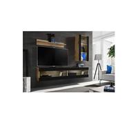 Ensemble TV Komodee TIVOLI SET5 Espace ouvert Wotan Noir 35 x 200 x 195 cm