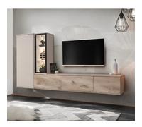 Ensemble TV mural moderne en bois BARI