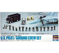 Ensemble U.S. Pilot & Ground Crew HA35007 1:72 Kit maquette plastique HASEGAWA