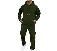 Ensemble Unicolore Homme Hiver D Chaud Decontracte Droit Coupe Moulant Xxxl Ample Fashion M Sportswear Agé Boheme Américain Echbone Vestimentaire Survetements Marocain