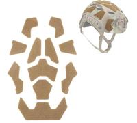 Ensemble Universel De 11 Écussons Tactiques for Casque avec Fixation Auto-agrippante, Compatible avec Les Casques Fast Mich ACH.(Brown,1 Set)