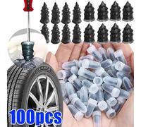 Ensemble universel de réparation de pneus sous vide, pour voiture, moto, Scooter, Kit de réparation de pneus sans chambre à air en caoutchouc, réparation sans colle, clous de pneus 10Pcs Mix