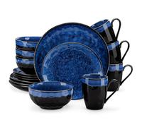 Ensemble vaisselle bleu faïence service de table 4,8,12 personnes vintage 16/...