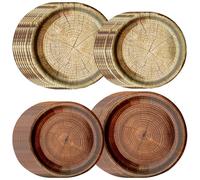 Ensemble Vaisselle Fête Kit,Plateau en papier grainé bois,Enfants Set de Fete Vaisselle,40PCS Kit Vaisselles réutilisable Anniversaire, Décorations de Fête d'anniversaire Filles/Garcon