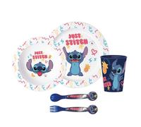 Ensemble Vaisselle Pour Enfant Stitch Disney 5 Pièces Blanc / Multicolore TU