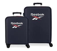 Ensemble Valise Reebok Roxbury Bleu 55/70 cm ABS Rigide Fermeture TSA Intégrée 119.4L 6 kg 4 Double Roues Bagage à Main
