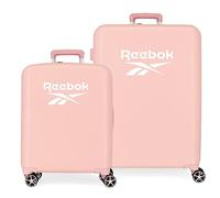 Ensemble Valise Reebok Roxbury Rose 55/70 cm ABS Rigide Fermeture TSA Intégrée 119.4L 6 kg 4 Double Roues Bagage à Main